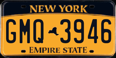NY license plate GMQ3946
