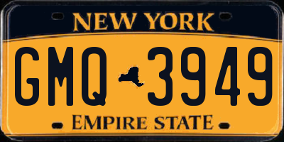 NY license plate GMQ3949
