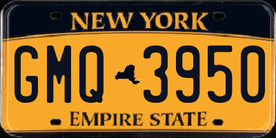 NY license plate GMQ3950
