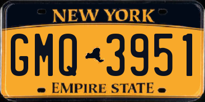 NY license plate GMQ3951