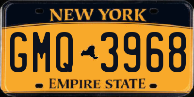 NY license plate GMQ3968