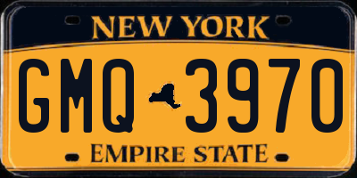NY license plate GMQ3970