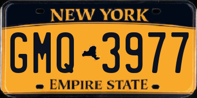 NY license plate GMQ3977