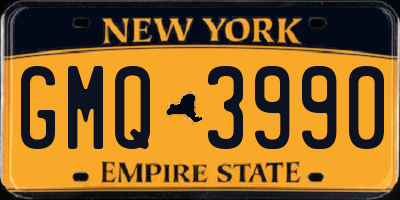 NY license plate GMQ3990