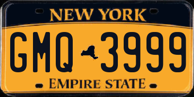 NY license plate GMQ3999