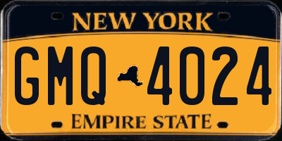 NY license plate GMQ4024