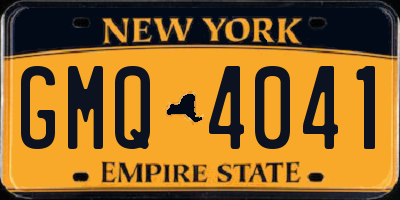 NY license plate GMQ4041