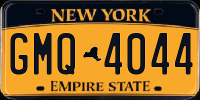 NY license plate GMQ4044