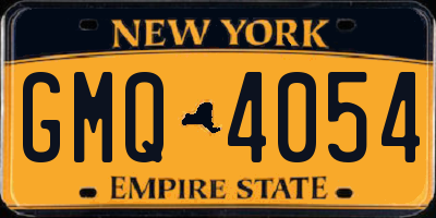 NY license plate GMQ4054