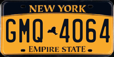 NY license plate GMQ4064