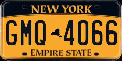 NY license plate GMQ4066