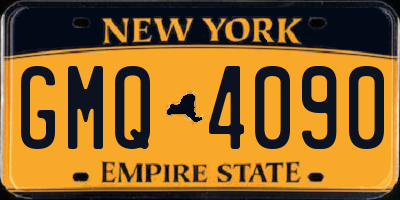 NY license plate GMQ4090