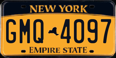 NY license plate GMQ4097