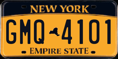 NY license plate GMQ4101