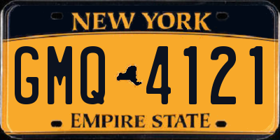 NY license plate GMQ4121