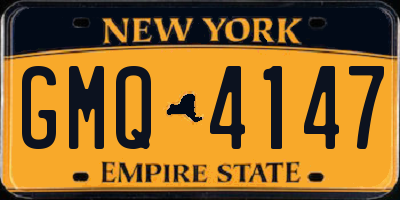 NY license plate GMQ4147