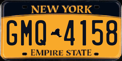 NY license plate GMQ4158