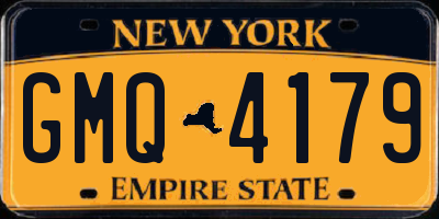 NY license plate GMQ4179