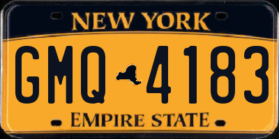 NY license plate GMQ4183