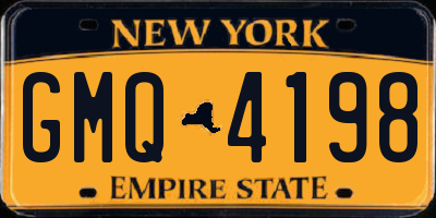 NY license plate GMQ4198