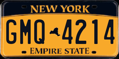 NY license plate GMQ4214