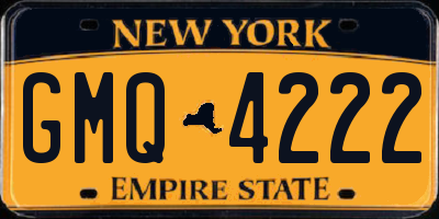 NY license plate GMQ4222