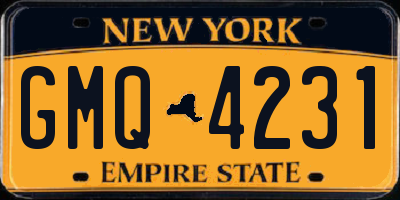 NY license plate GMQ4231