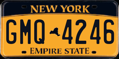 NY license plate GMQ4246