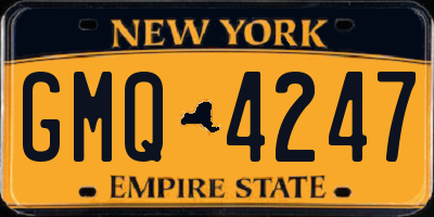 NY license plate GMQ4247