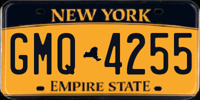 NY license plate GMQ4255