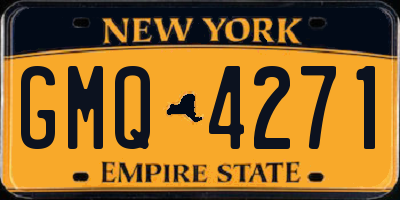 NY license plate GMQ4271