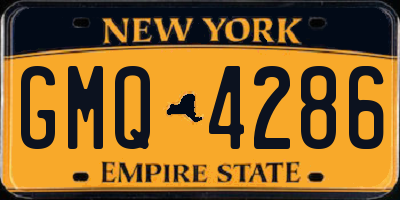 NY license plate GMQ4286
