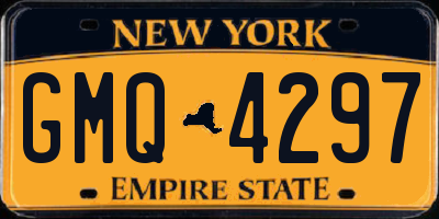 NY license plate GMQ4297
