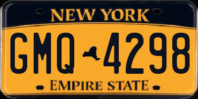 NY license plate GMQ4298