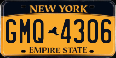 NY license plate GMQ4306
