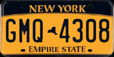 NY license plate GMQ4308