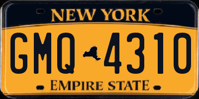 NY license plate GMQ4310