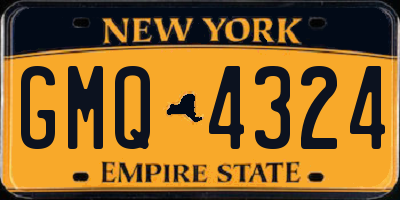 NY license plate GMQ4324