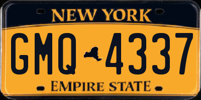 NY license plate GMQ4337