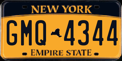 NY license plate GMQ4344