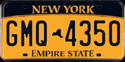 NY license plate GMQ4350