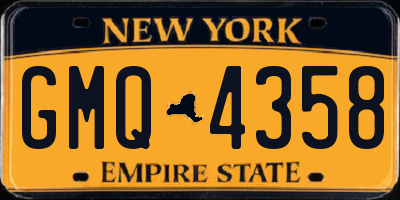 NY license plate GMQ4358