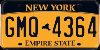 NY license plate GMQ4364