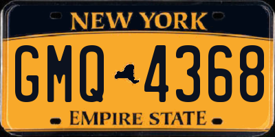 NY license plate GMQ4368