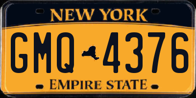 NY license plate GMQ4376