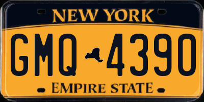NY license plate GMQ4390