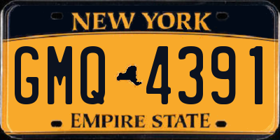 NY license plate GMQ4391