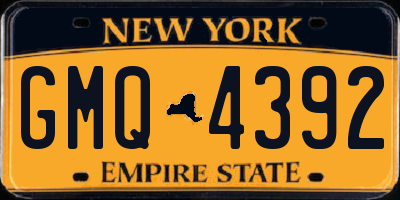 NY license plate GMQ4392