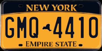 NY license plate GMQ4410