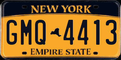 NY license plate GMQ4413